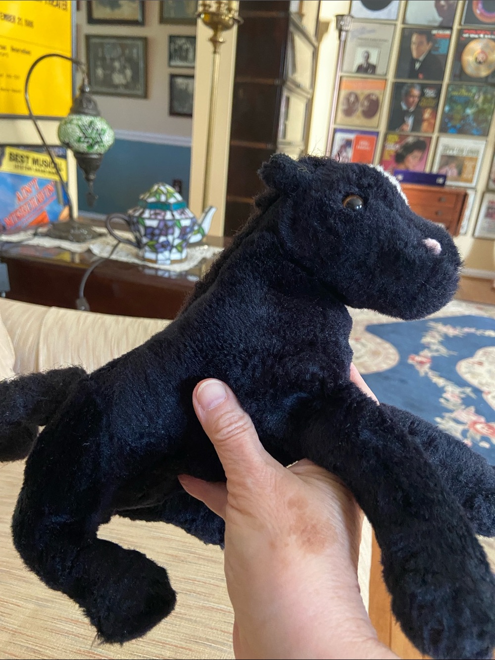 Black Plush Horse Stuffed Animal